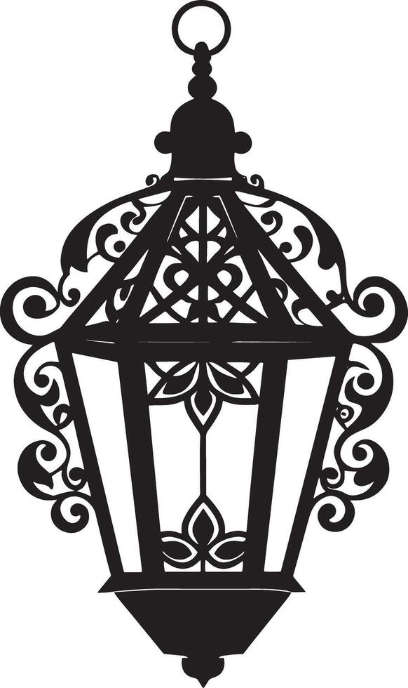 lantern illustration black and white vector