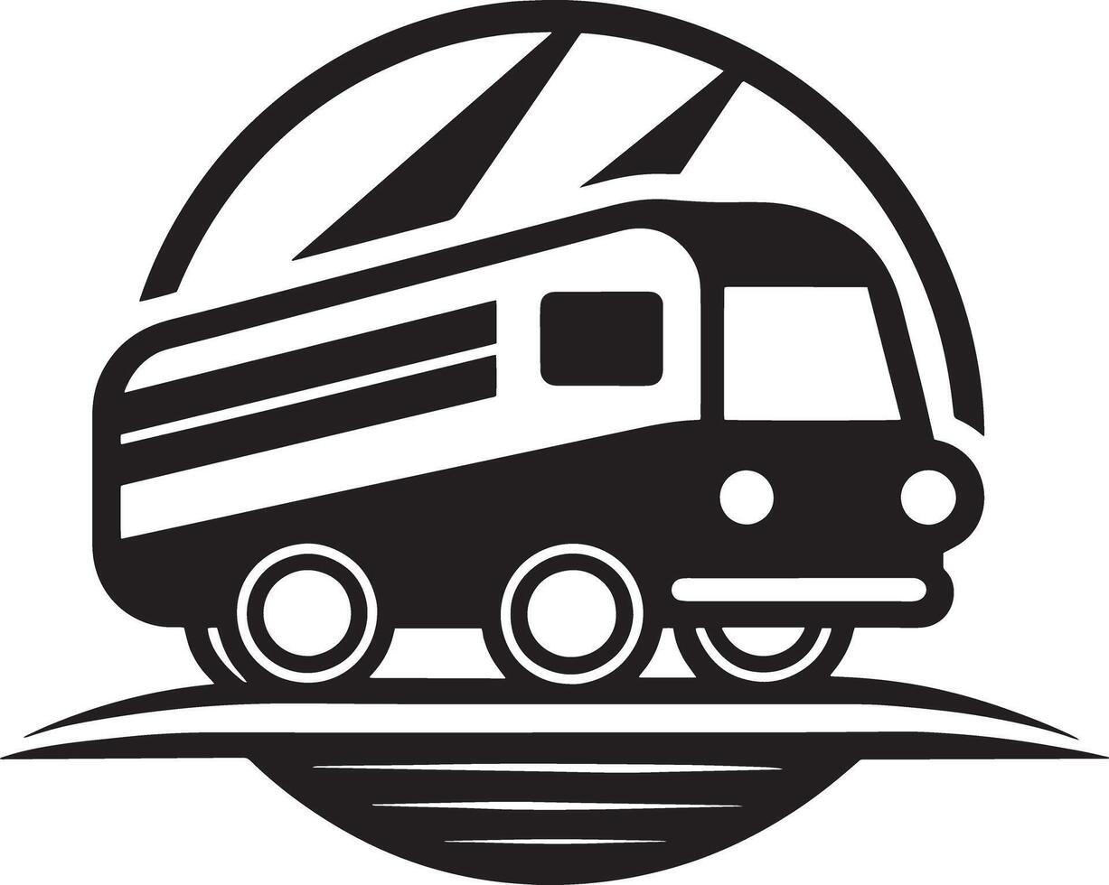 mimimal coche logo ilustración negro y blanco vector
