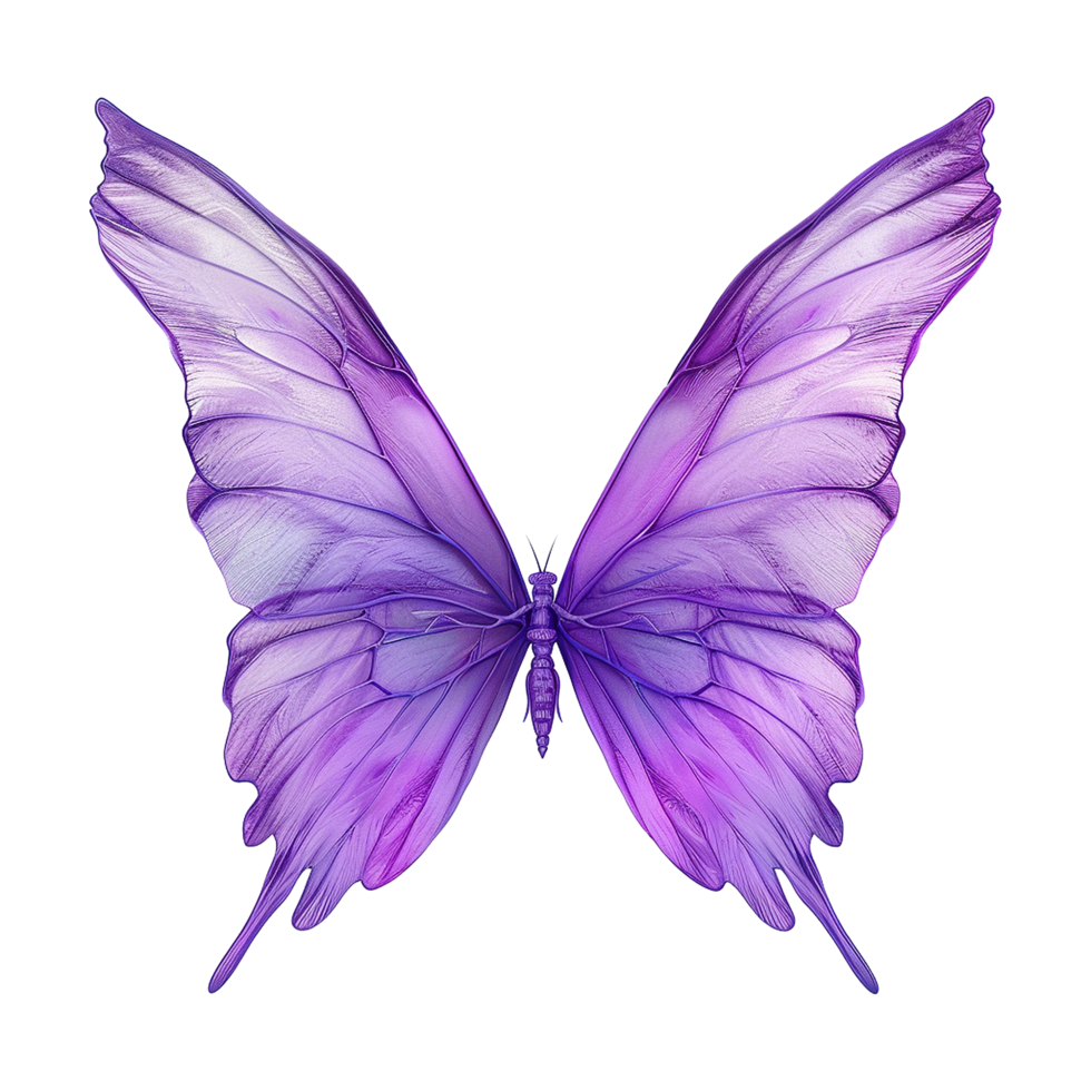 Purple fairy wings isolated on transparent background png
