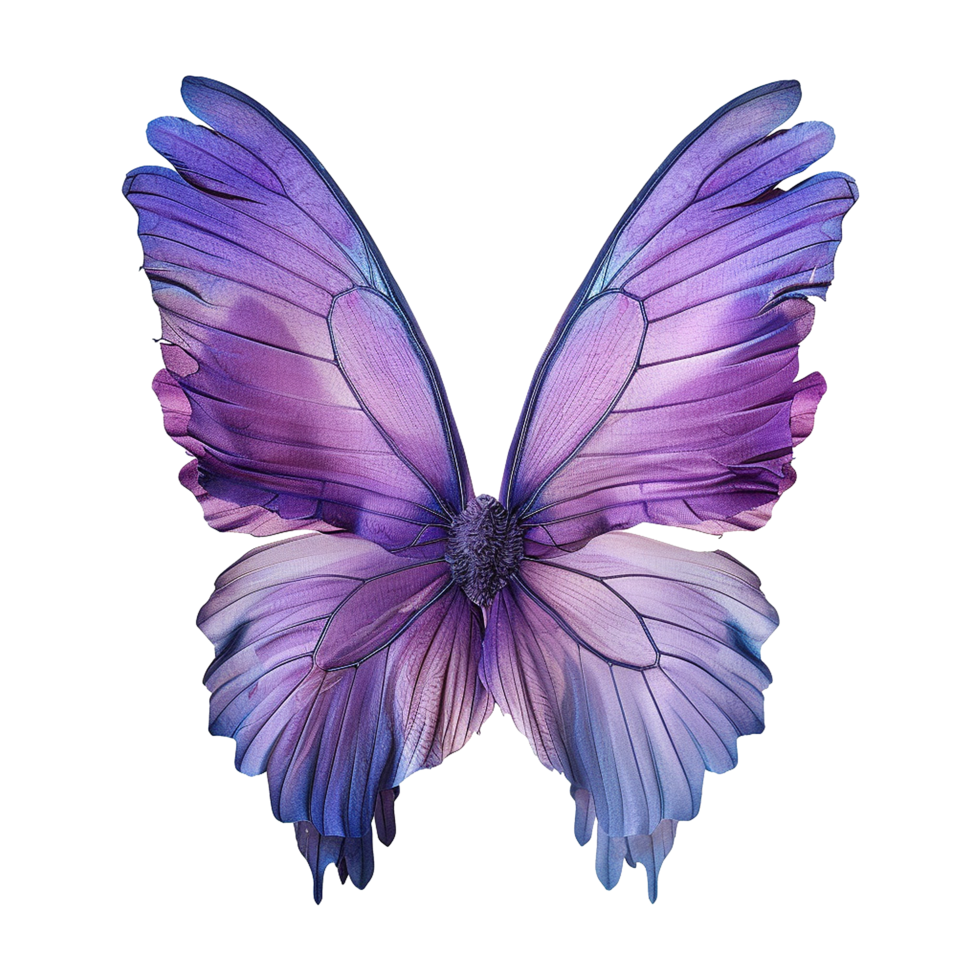Purple fairy wings isolated on transparent background png