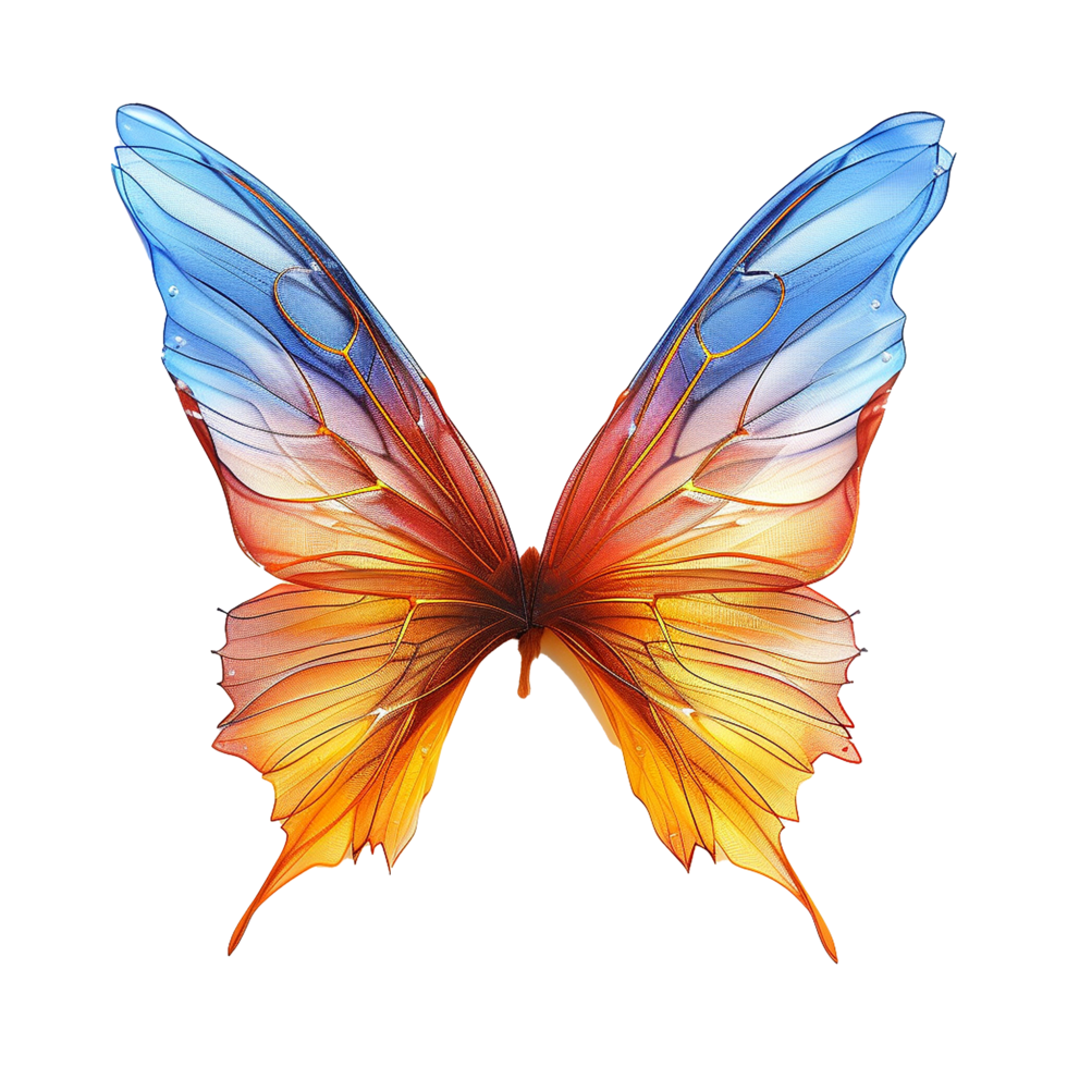 Beautiful fairy wings isolated on transparent background png