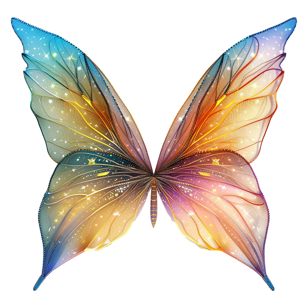 Beautiful fairy wings isolated on transparent background png