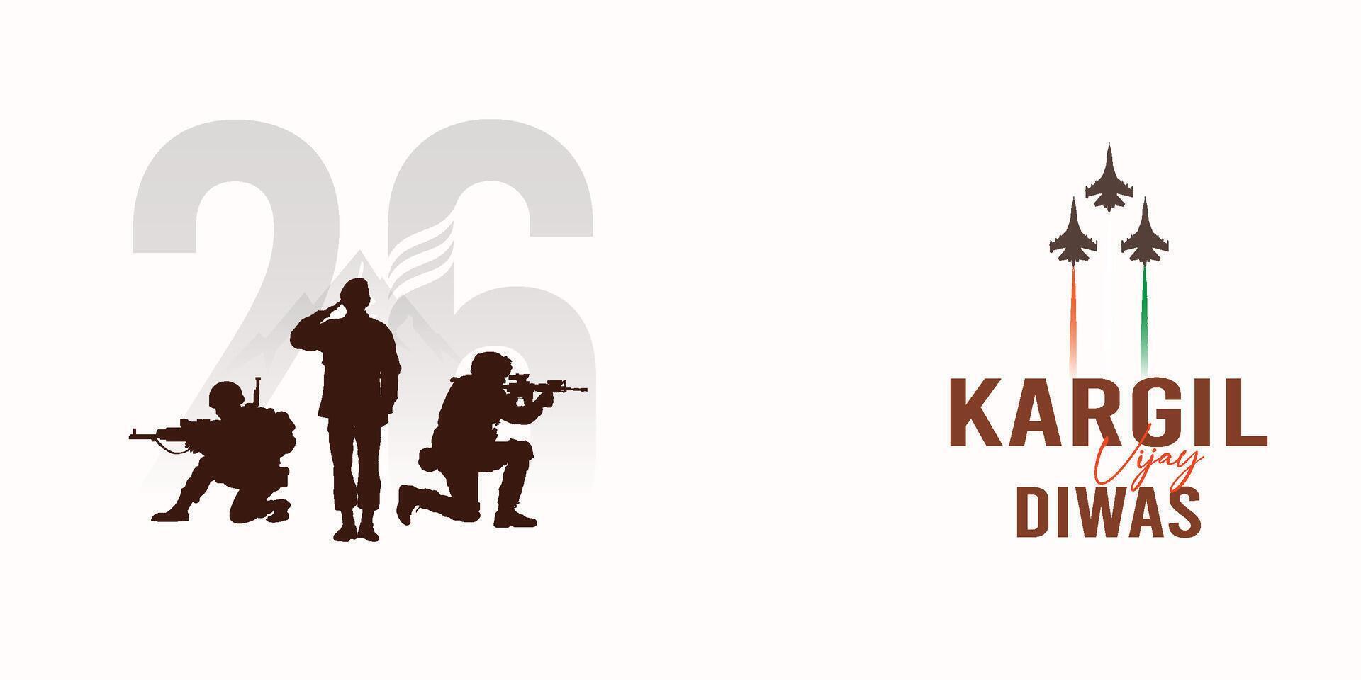 Kargil Vijay Diwas, Banner, Post, Social Media Banner, vector