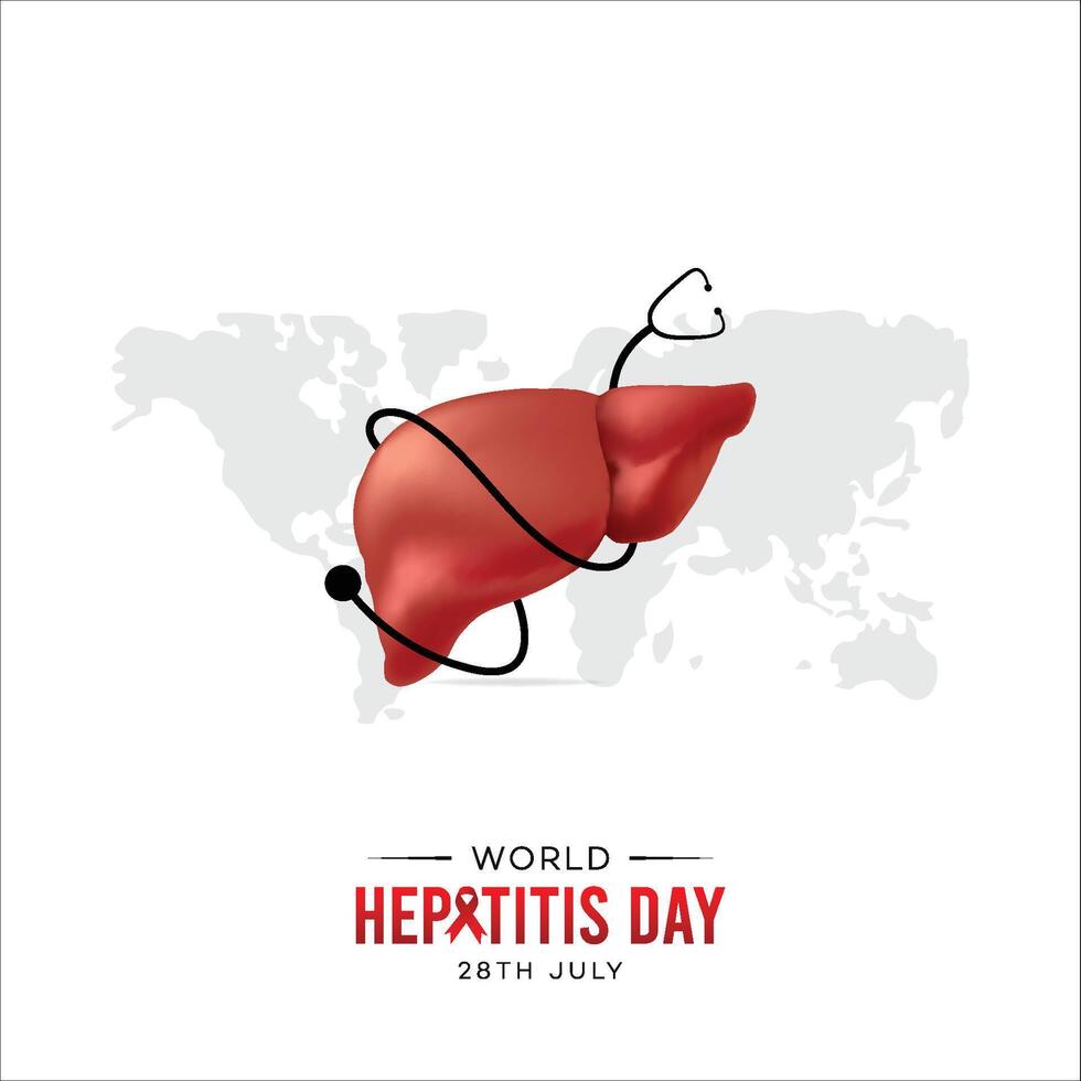 World Hepatitis Day, Illustration. Art. Social Media Poster vector