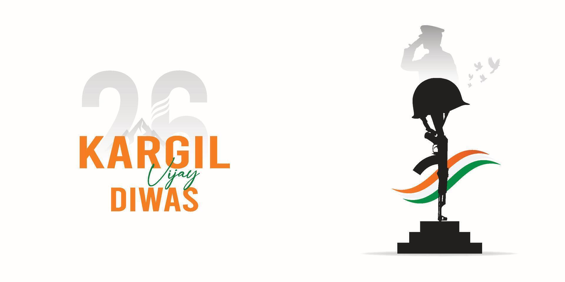 Kargil Vijay Diwas, Banner, Post, Social Media Banner, vector