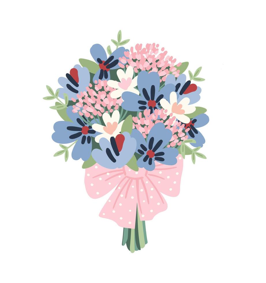 Small wedding bouquet. isolated illustration. Design element for wedding concept and other uses vector