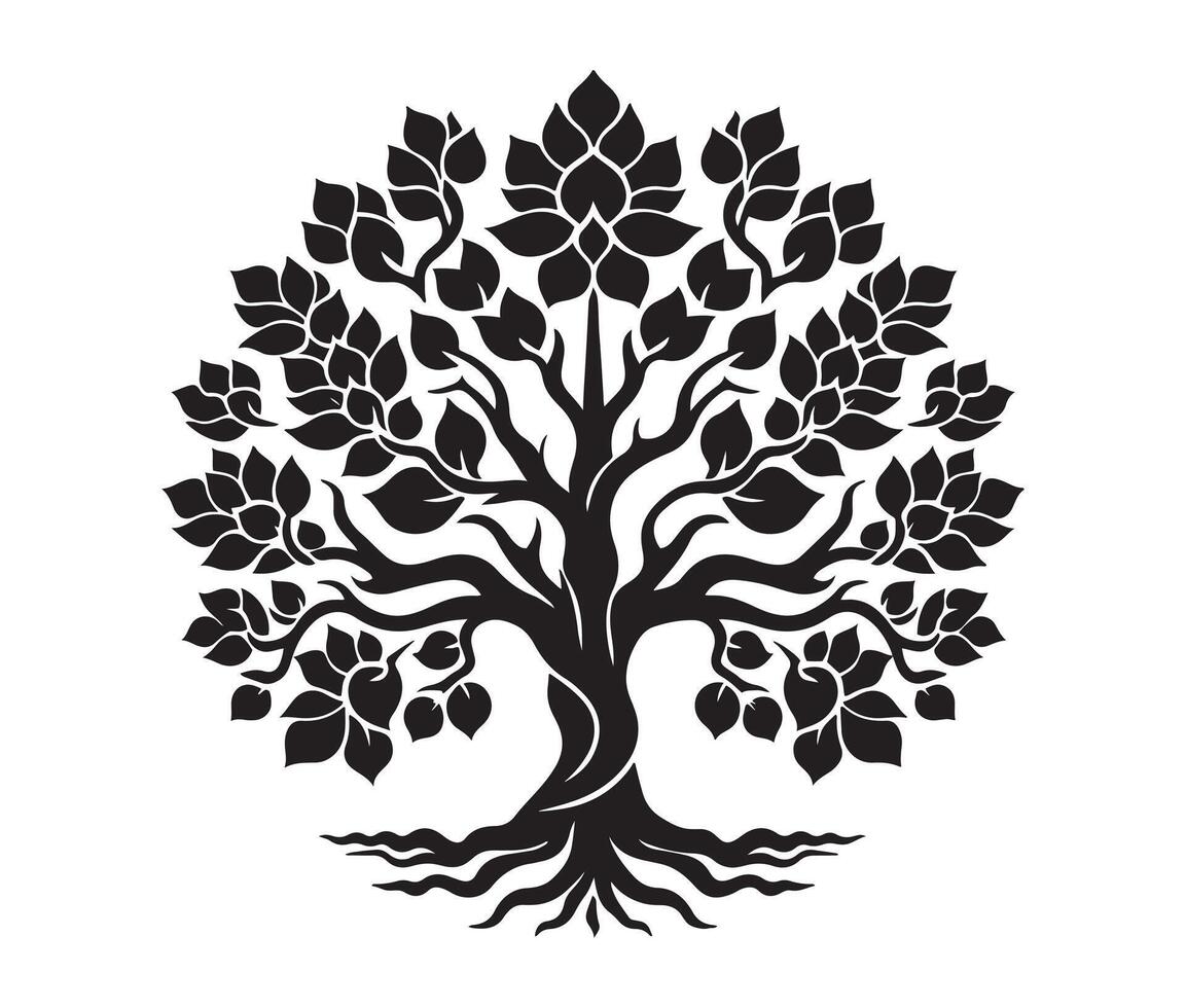 tree silhouette icon isolated on white background. vector