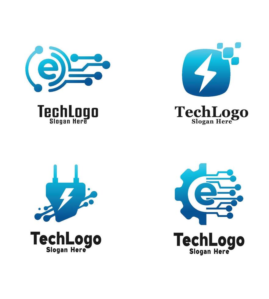 abstract technology logo designs vector