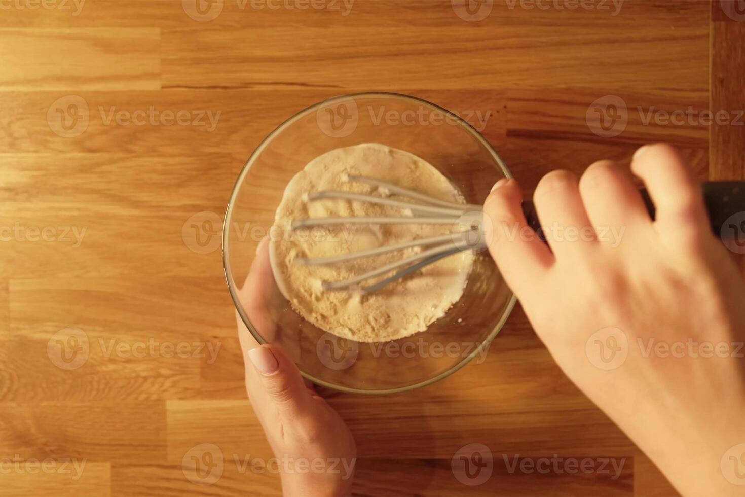 the process of making buns. flour . eggs . chocolate. tremble. dough milk . salt . photo