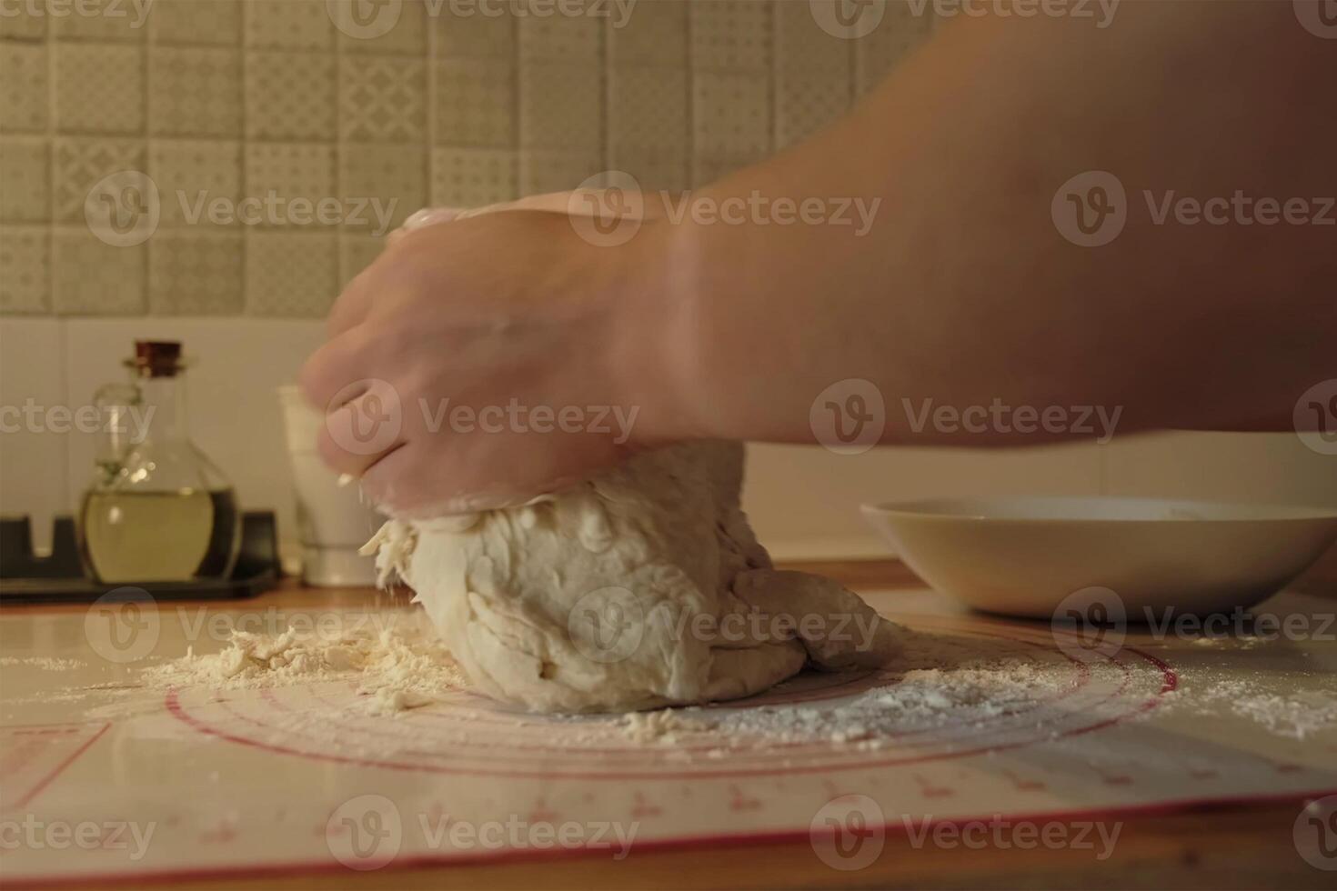 the process of making buns. flour . eggs . chocolate. tremble. dough milk . salt . photo