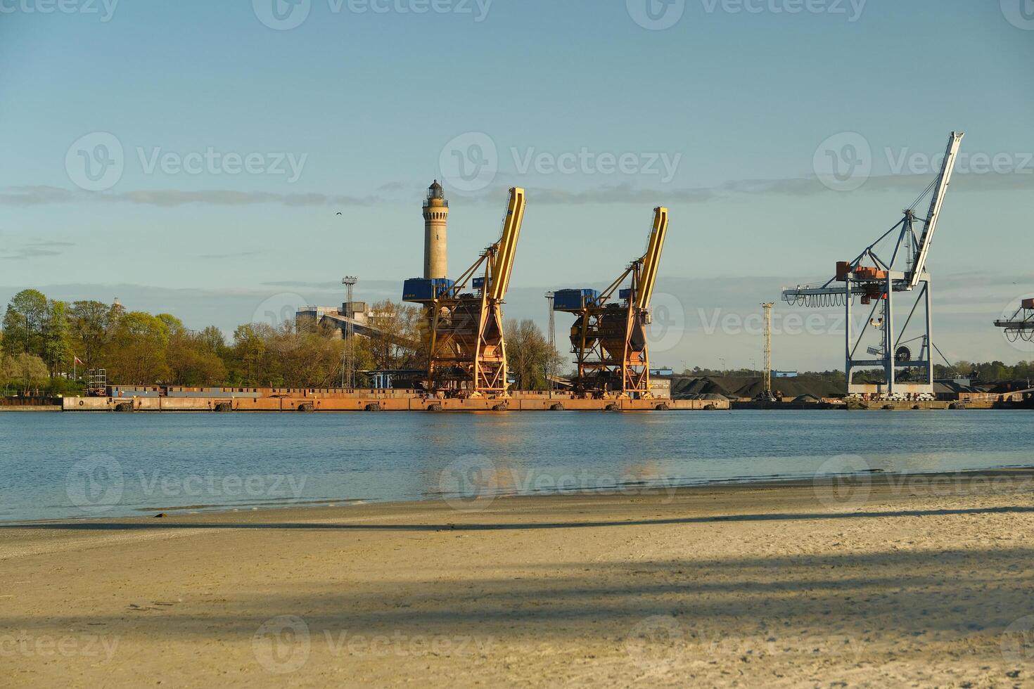 port cranes. Industrial Zone . port photo