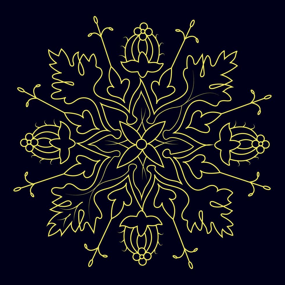 Hand drawn flat design simple flower outline vector