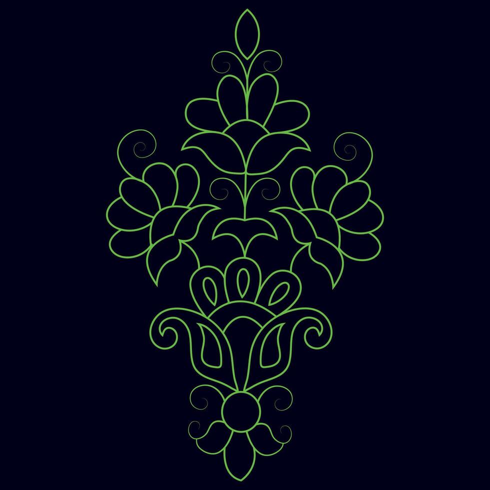 Hand drawn flat design simple flower outline vector