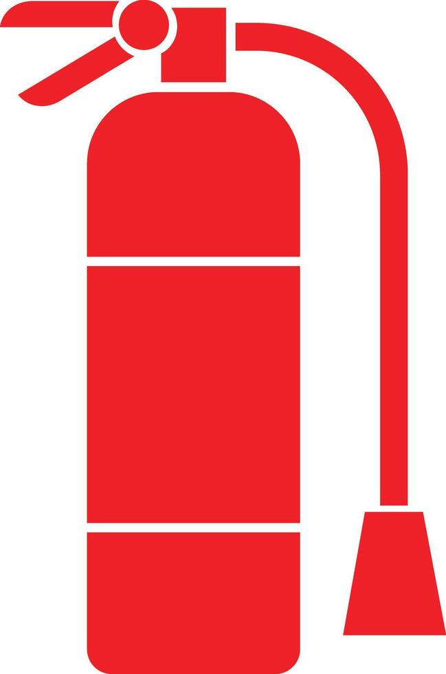 Emergency fire extinguisher icon in flat for apps or website sign symbol for Safety Security Fire Extinguisher services Laboratory Equipment isolated on vector