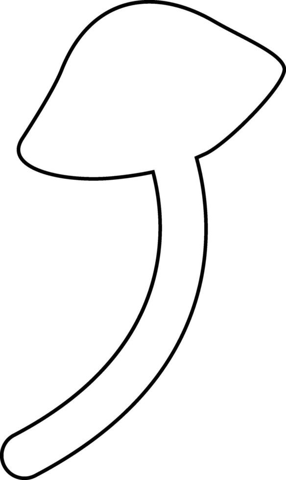 Mushroom drawing in autumn in the forest decoration. vector