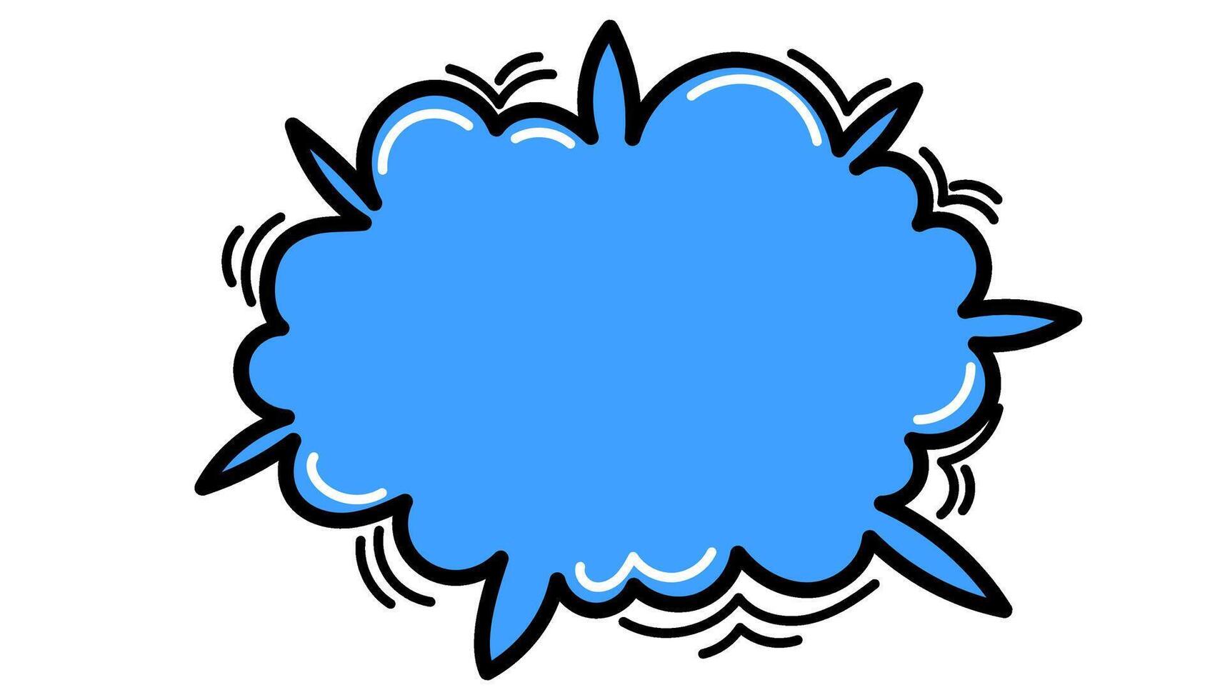 Pow comic bubble. Sound dialogue speech bubbles with word. Pop art expression in bright color and black outline. vector
