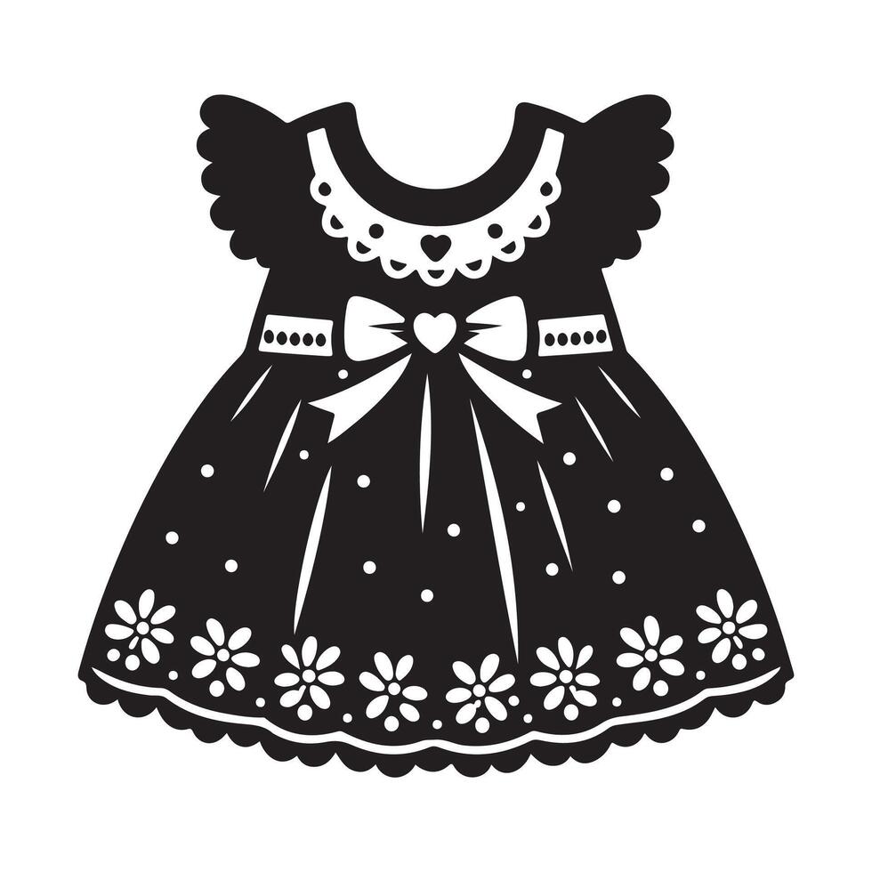 Baby dress vectors silhouette