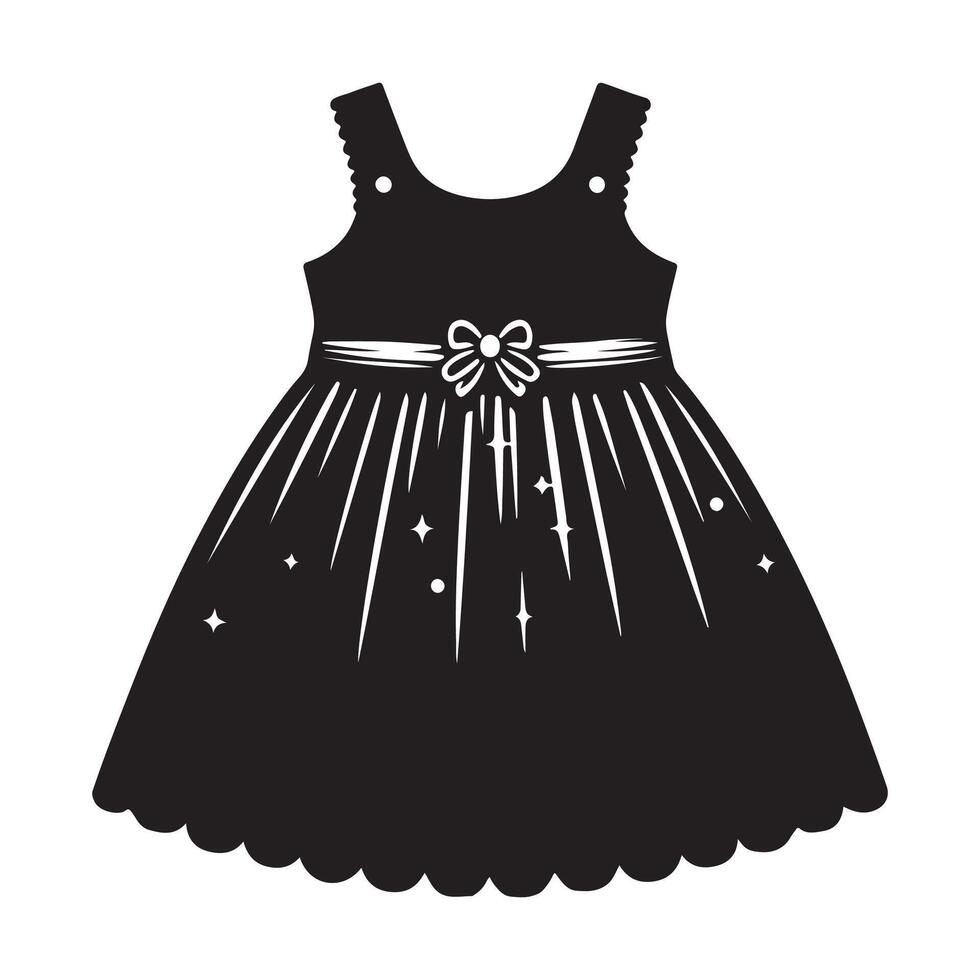 Baby dress vectors silhouette