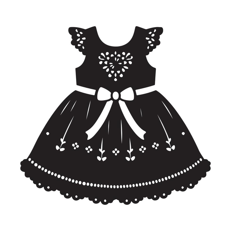 Baby dress vectors silhouette