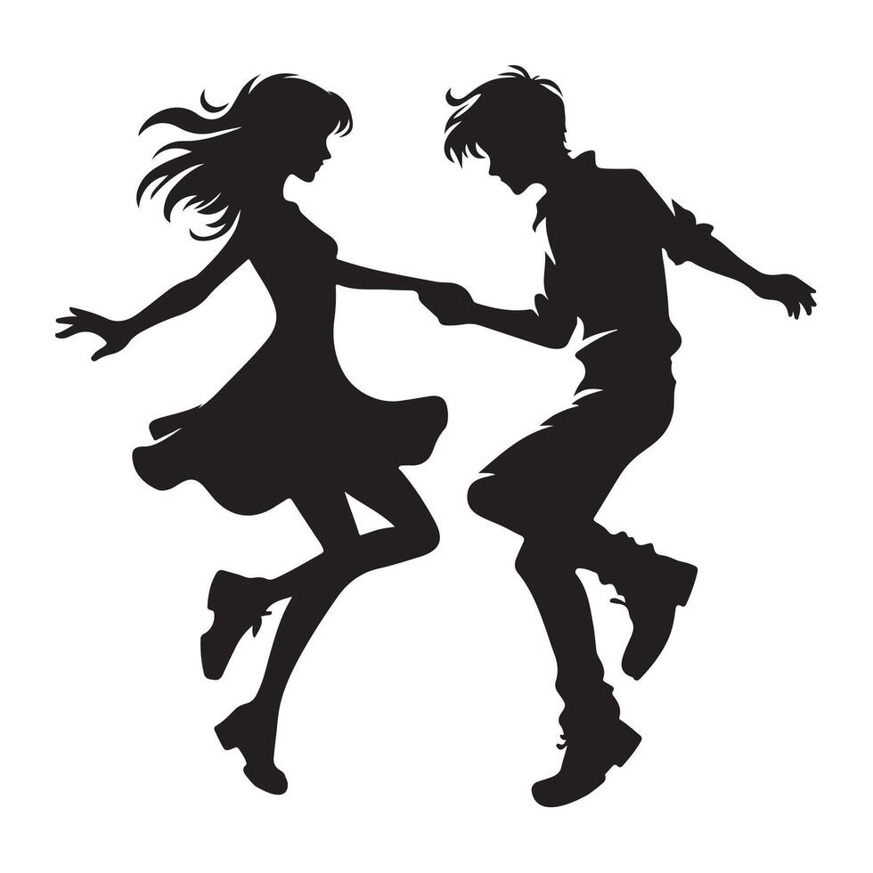 Romantic love vectors silhouette