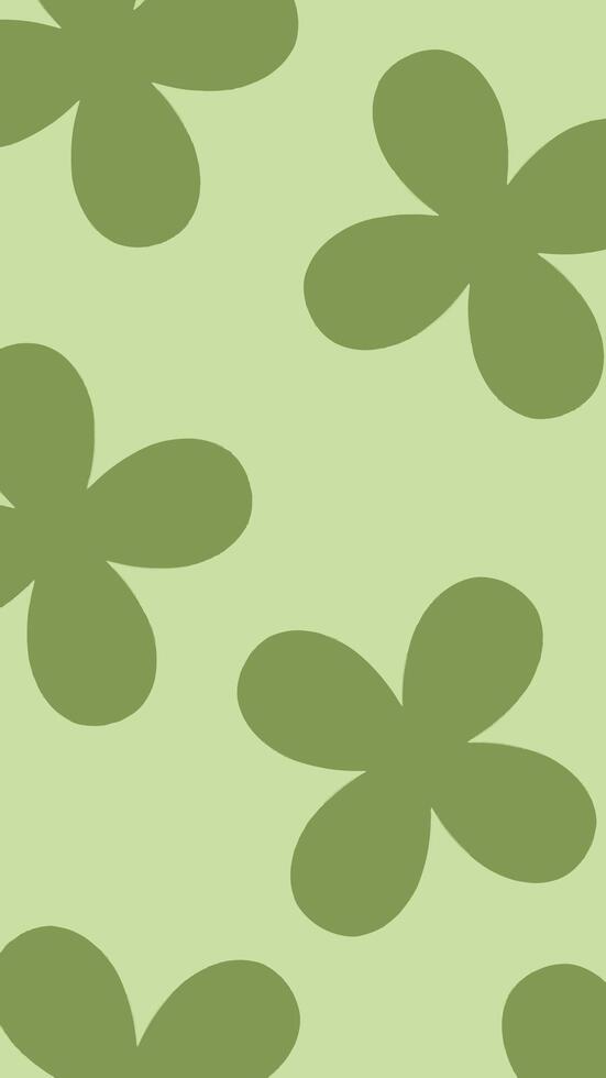 Seamless green clover pattern or background vector