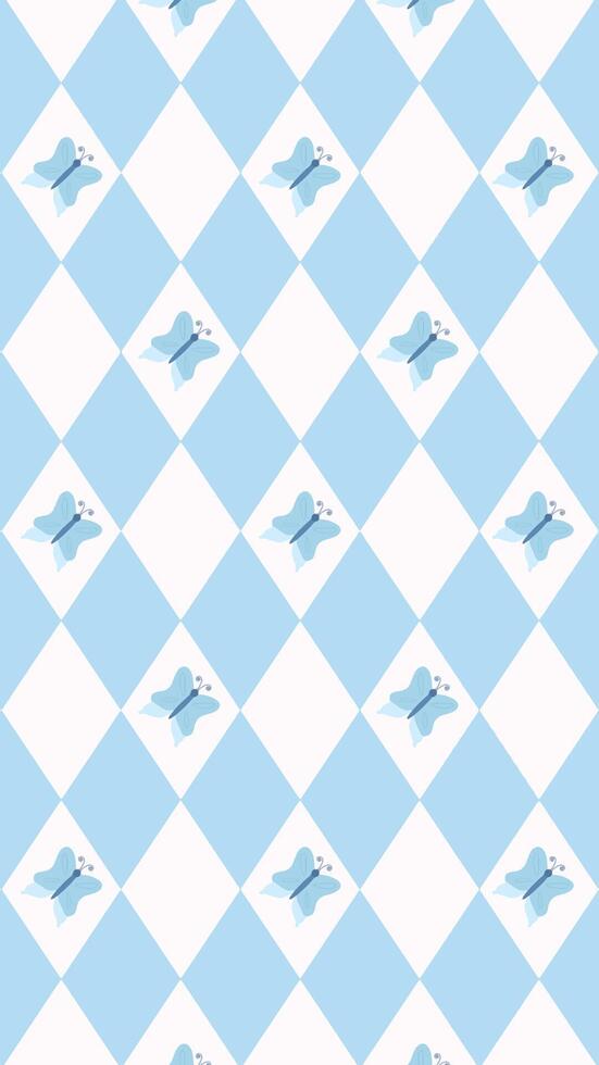 vintage butterfly pattern vector