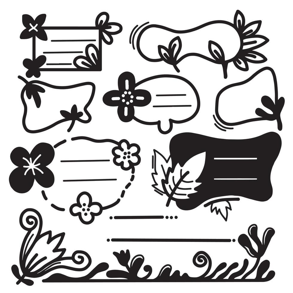 Notebook Label Template Design. School Books, Notebook Label Templates. doodle frame. vector