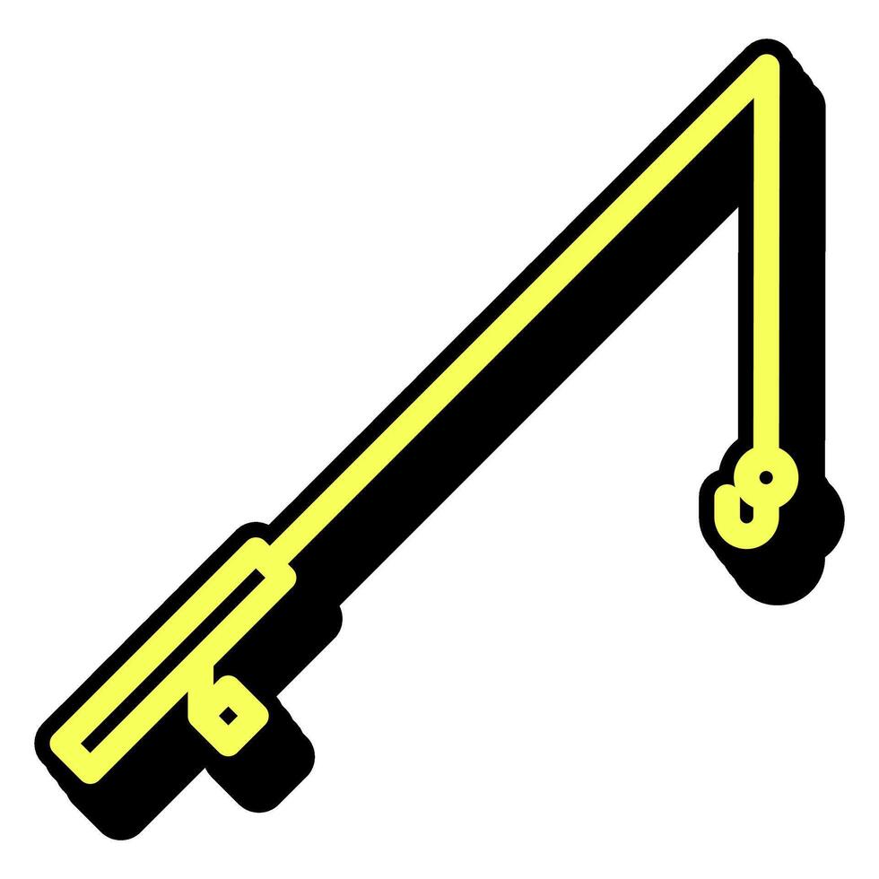 fishing rod sticker, icon, symbol. illustration vector