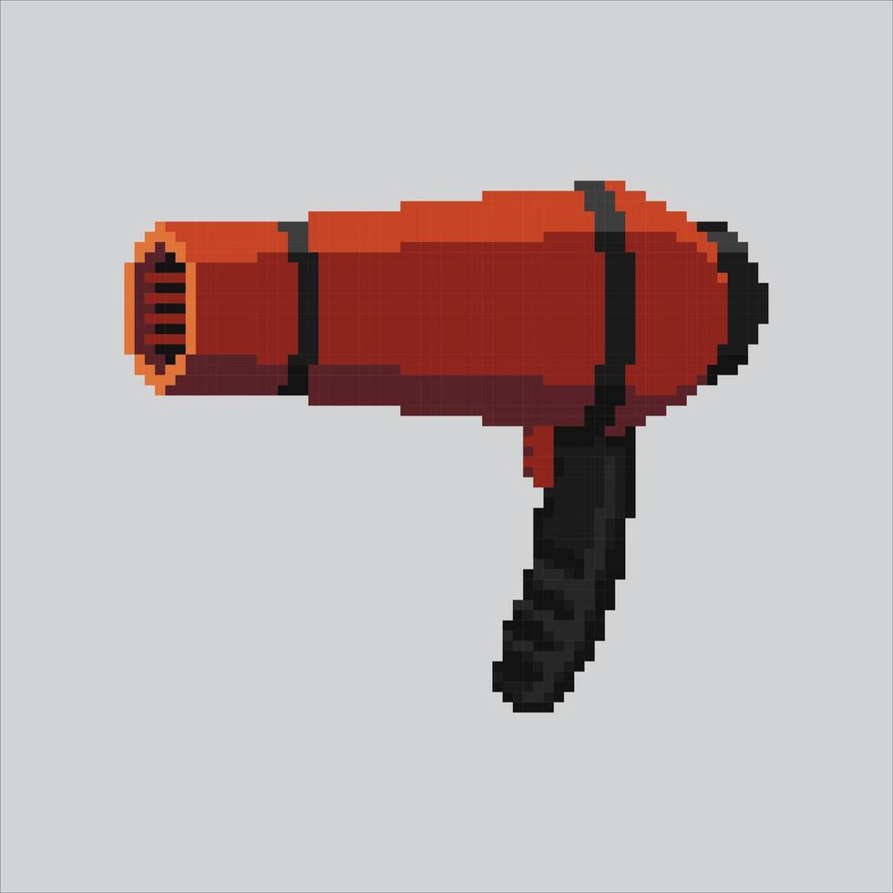 Pixel art illustration Hair Dryer. Pixelated Hair Dryer. Hair Dryer Barber pixelated for the pixel art game and icon for website and game. old school retro. vector