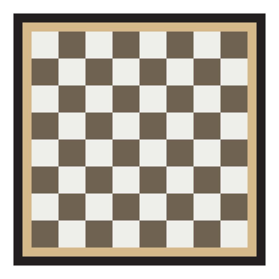 Wooden chess board in pixel art style vector