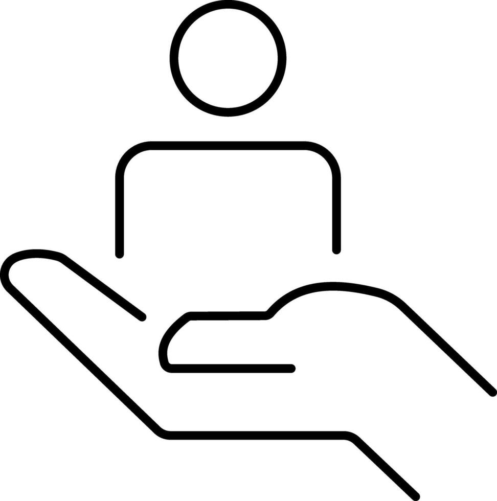 customer care icon, patient assistance, management support and help client, editable stroke vector