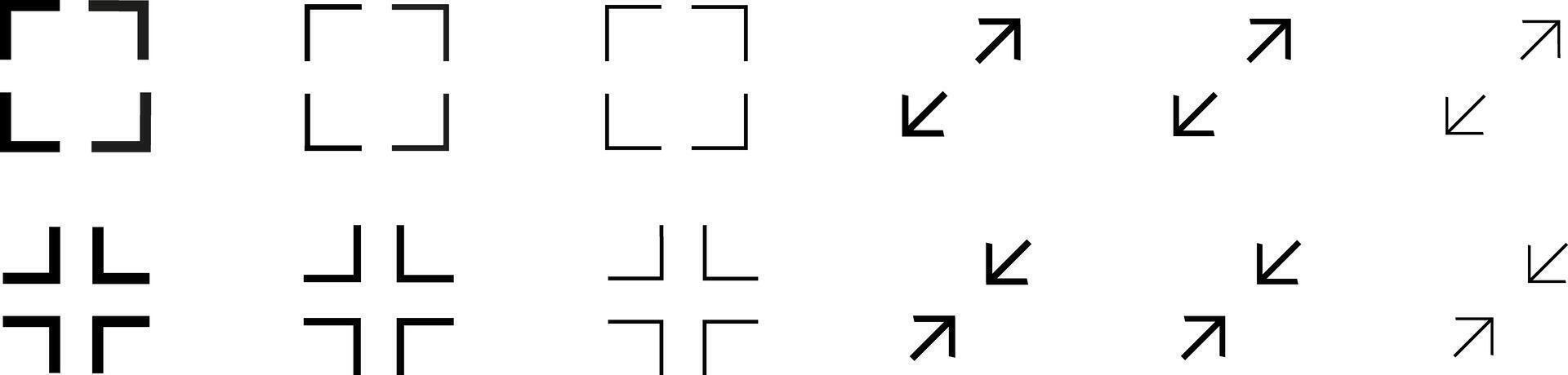 Full screen icon. Page size line symbol. Fullscreen button sign. Maximize in flat vector