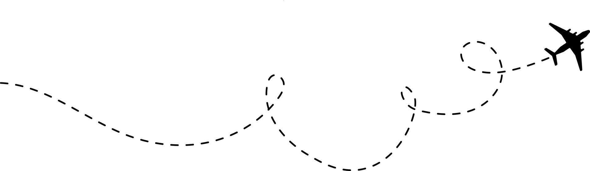 Plane with line and blank for text. Continuous one line drawing illustration vector