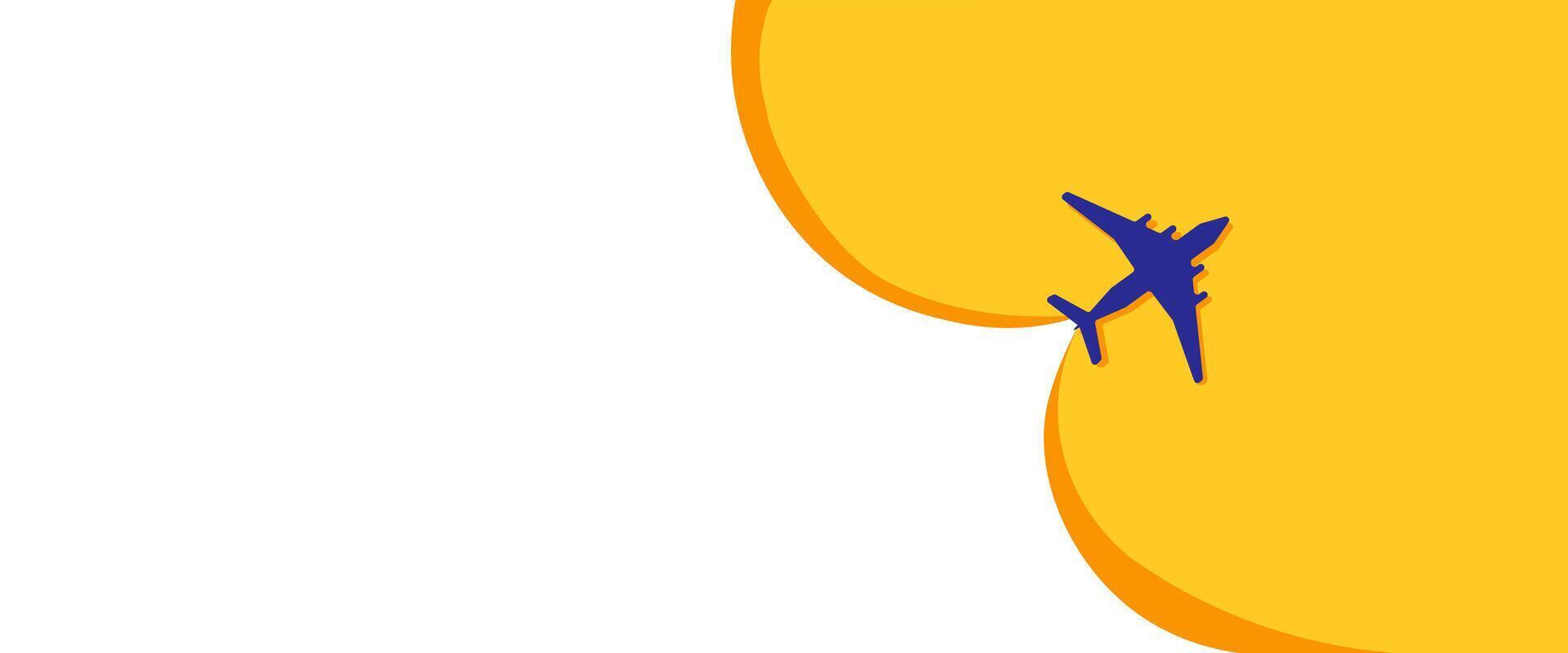 Travel concept background. illustration. Airplane opening background. Plane opened blank space vector