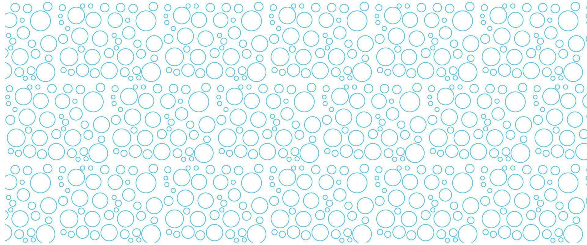 Bubbles soda seamless pattern Blue color. white color soap texture. vector