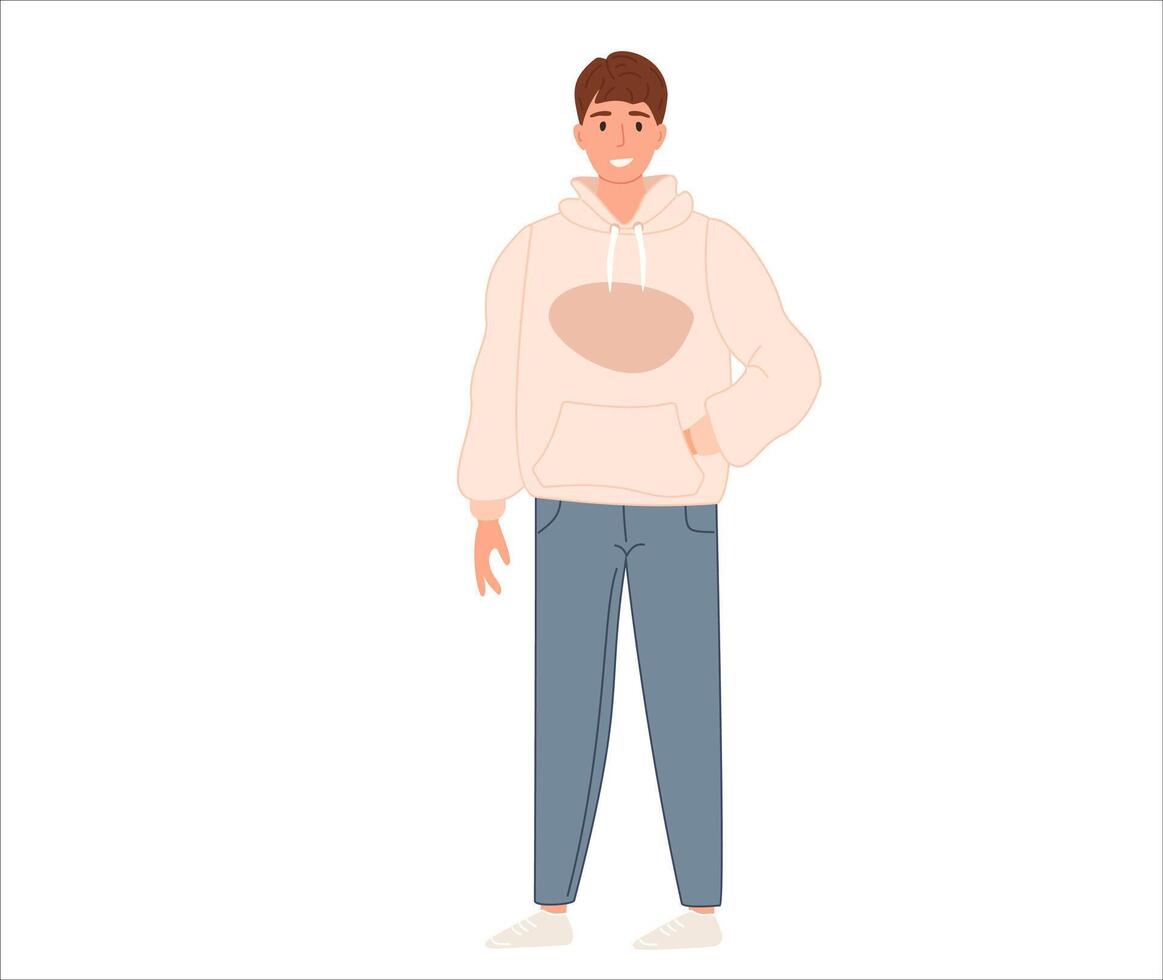 Man dressed in style with illustration vector