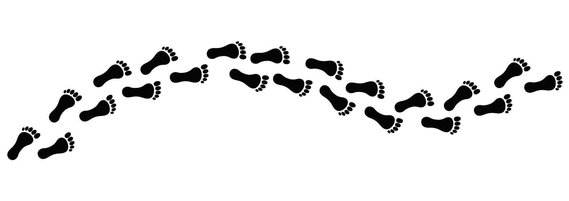 Different human footprints icon. vector