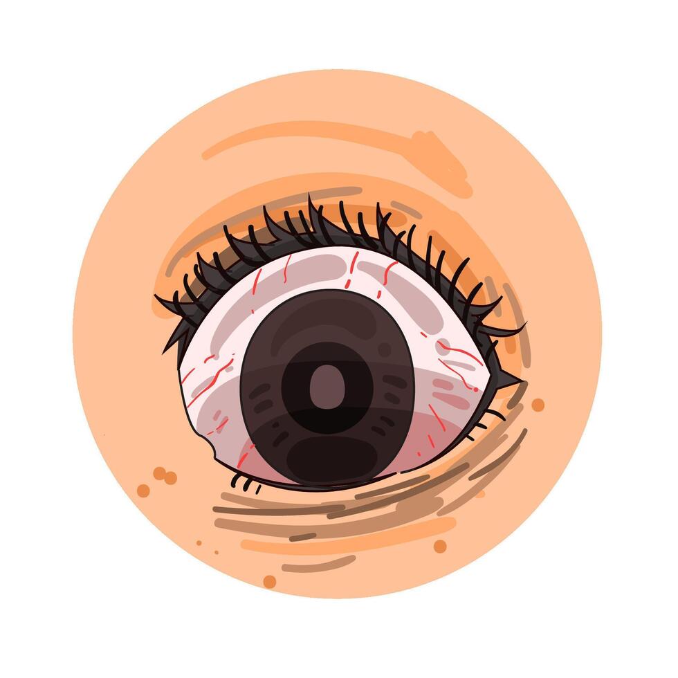 Illustration of red eye vector