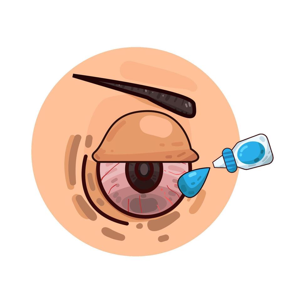 Illustration of red eye vector