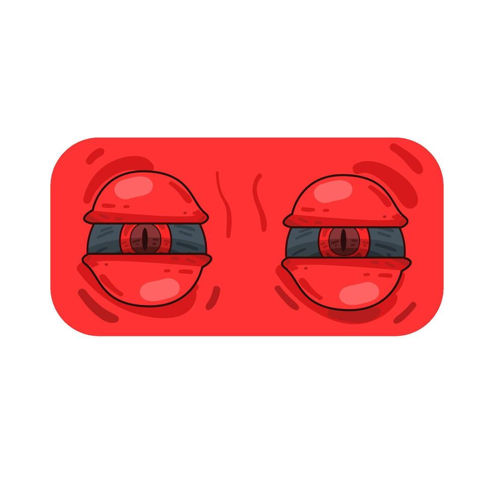 Illustration of monster eye vector