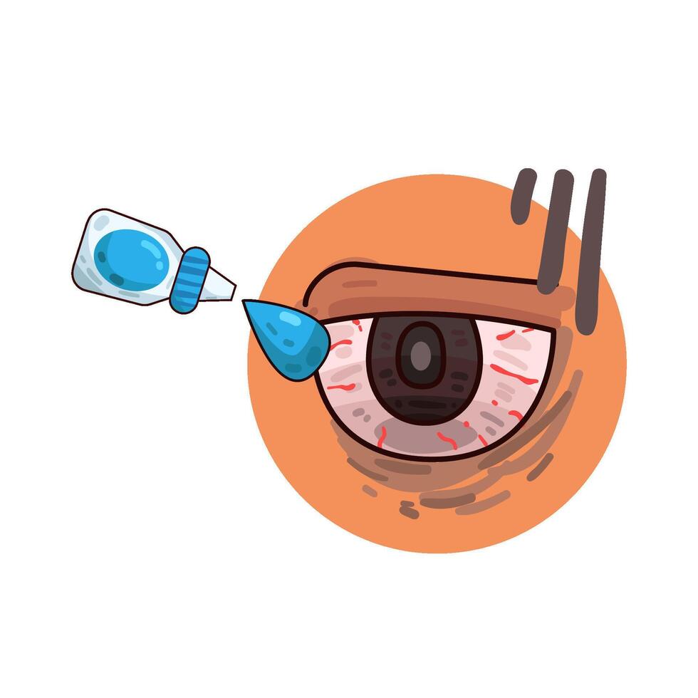 Illustration of red eye vector