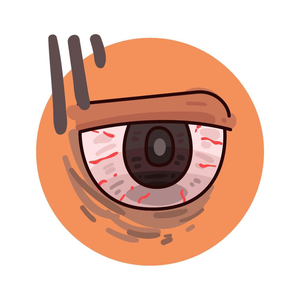 Illustration of red eye vector