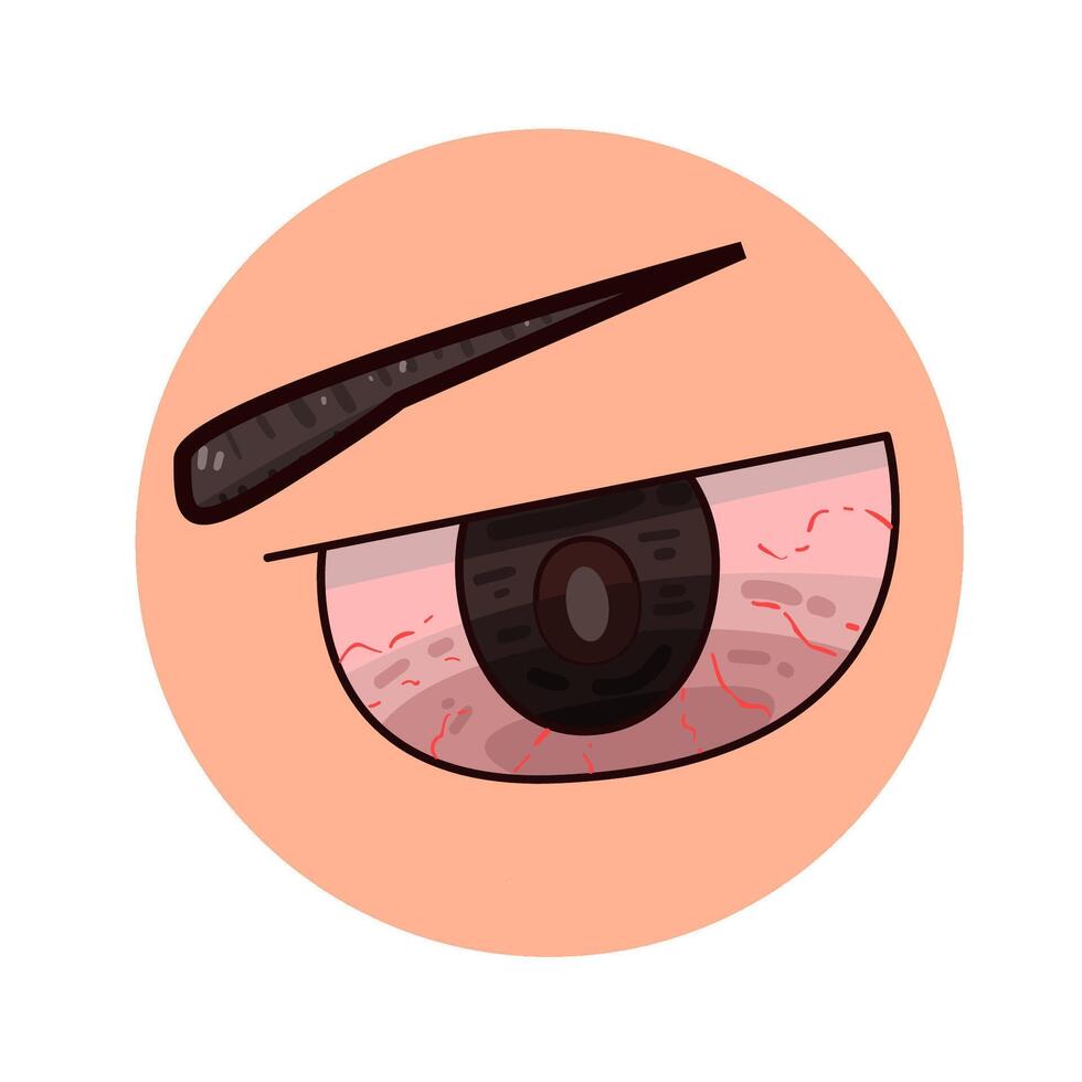 Illustration of red eye vector
