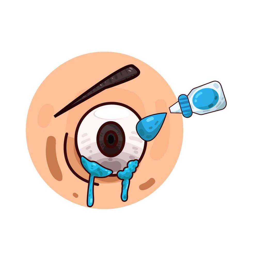 Illustration of eye drop vector