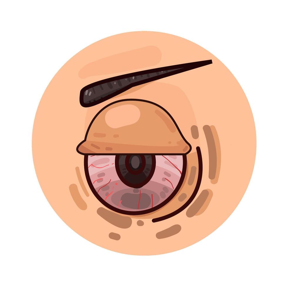 Illustration of red eye vector
