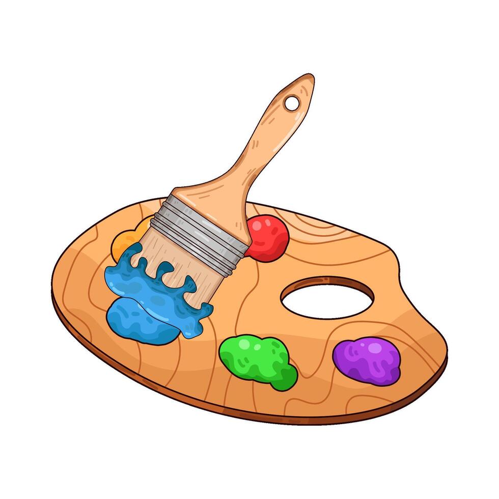 Illustration of paint palette vector