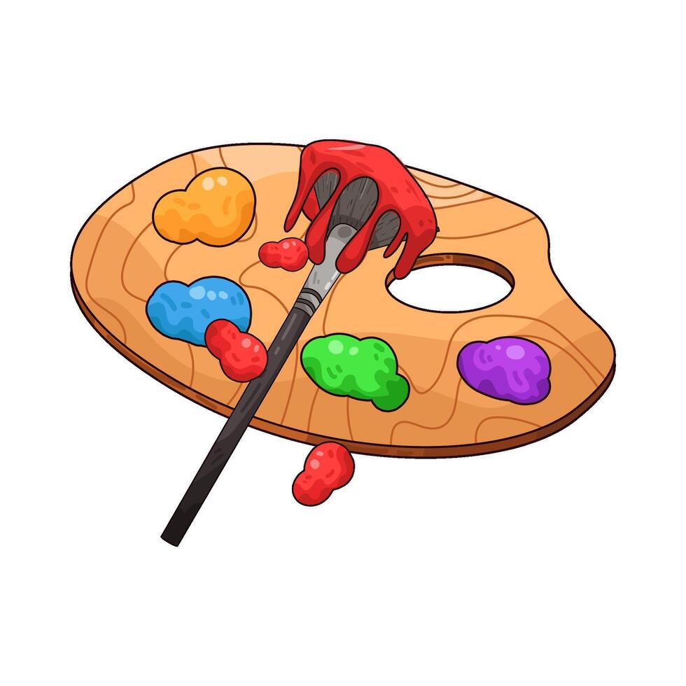 Illustration of paint palette vector
