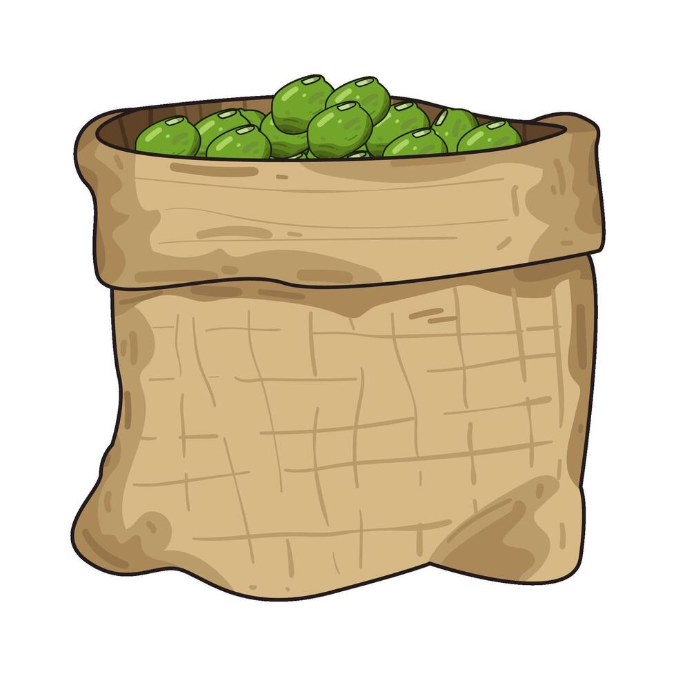 Illustration of mung beans vector