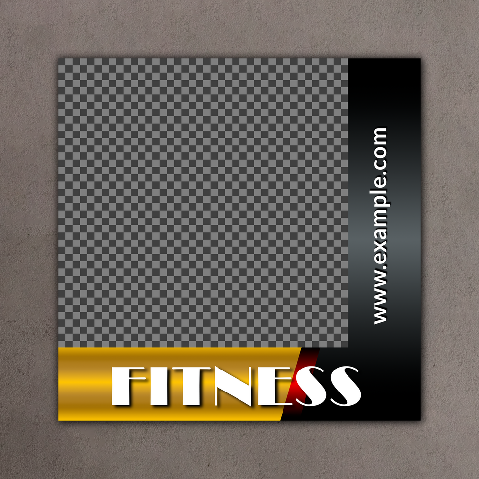 Fitness gym, Workout social media post design template. psd