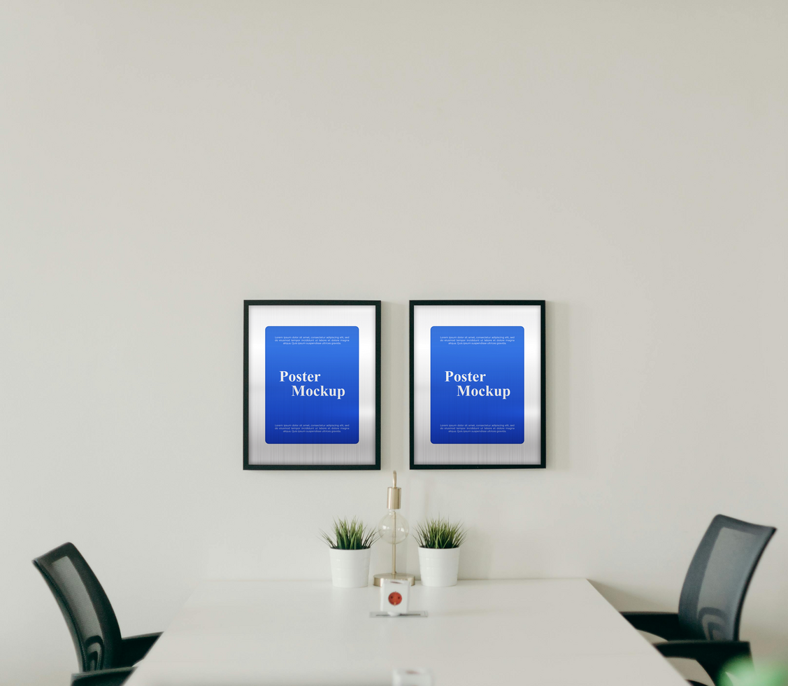 Frame mockup in workspace psd